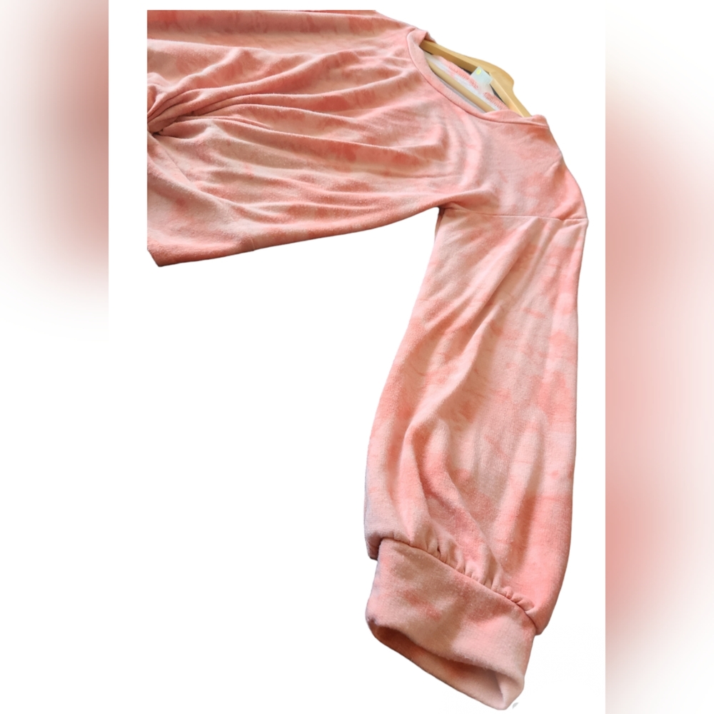 ZELLA| PEACH TIE-DYE SWEATSHIRT - Picture 8 of 17